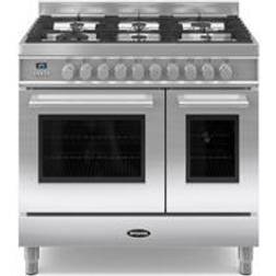 Britannia Q Line 90cm Twin Dual Fuel Stainless Steel