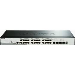 D-Link DGS-1510-28P 24 Ports PoE Gigabit + 2 SFP 1000 Mbps + 2 x 10 Gigabit SFP+