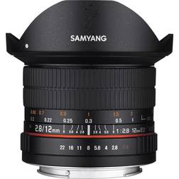 Samyang 12mm F2.8 ED AS NCS 12/8 1.200 cm Nero 7.730 cm 9.750 cm