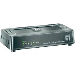 LevelOne FSW-0508TX Commutateur Non-géré Fast Ethernet 10/100 Noir Gris