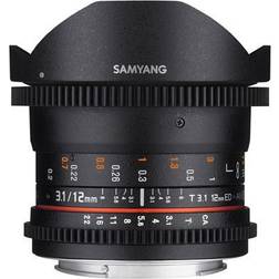 Samyang 12mm T3.1 VDSLR Canon EF 8.16 cm 7.27 cm