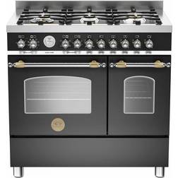 Bertazzoni Dual Fuel Range HER906MFEDNET Black