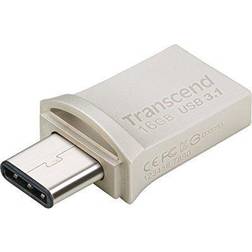 Transcend JetFlash 890 16GB unidad flash USB USB Type-A USB Type-C 3.0 (3.1 Gen 1) Negro, Gris