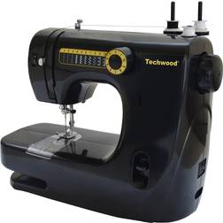 Techwood Machine à coudre TMAC-906 10 programmes Coupe-fil intégré Bras libre Garantie 2 ans Noir