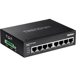 Trendnet TI-PG80 8-Port Hardened Industrial PoE+ DIN-Rail Switch 10/100/1000 MB