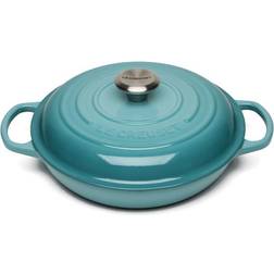 Le Creuset Teal Signature Cast Iron Shallow with lid 2 L 26 cm