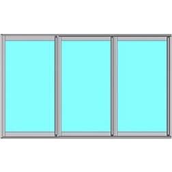 Novoroom 2300-2365mm Energi RV Aluminium Skjutfönster 2-glasfönster 230x236cm