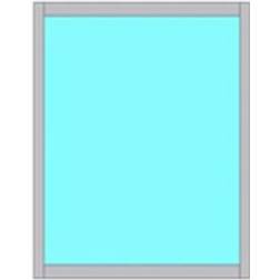 Novoroom Energi Aluminium Fast fönster 2-glasfönster 90x120cm