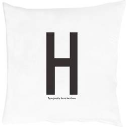 Design Letters H Hovedpudebetræk Black/White (60x50cm)