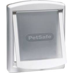 PetSafe Chatière Pour Chat Et Chien Originale Staywell 2 Voies d’accès (Entrée Et Sortie) - Porte Pour Animaux Intérieur Et Extérieur – Rigide, Panneau De Fermeture Inclus – Blanc, M