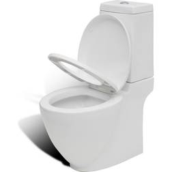 vidaXL Vaso WC in Ceramica con Scarico Dietro Bianco