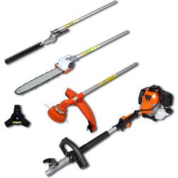 vidaXL 4-In-1 Multi-Tool Hedge & Grass Trimmer, Chain Saw, Brush Cutter