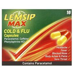 Lemsip Max Cold & Flu 500mg 16pcs Capsula