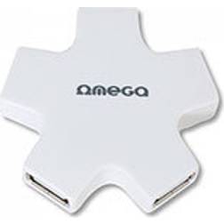 Omega Technology Hub 2.0 4 Puertos USB Estrella Blanco