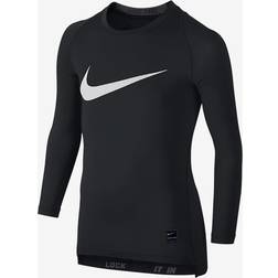 Nike Pro Combat Hypercool - Compression HBR Long-Sleeve - Black / Dark Grey / White (726460_010)