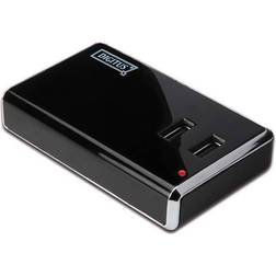 Digitus DA-70222 7 Porte USB 2.0 Nero Argento