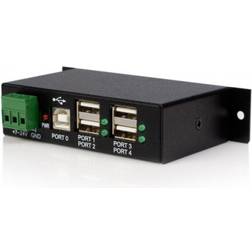 StarTech ST4200USBM Mountable 4 Port Rugged Industrial Hub