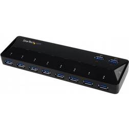 StarTech ST103008U2C 10-Port USB 3.0 Hub with Charge and Sync Ports - 2x 1.5A Ports