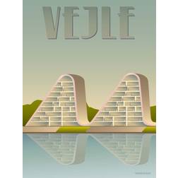 Vissevasse Vejle Bølgen Plakat 30x40cm