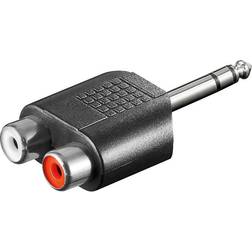 Wentronic 2RCA-6.3mm M-F Adapter