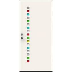 Swedoor Prisma Ytterdörr Färgat glas, Klarglas S 0502-Y V (90x200cm)