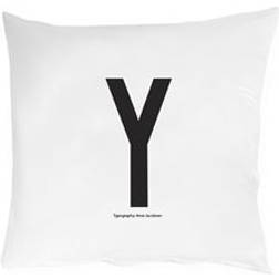 Design Letters Y Hovedpudebetræk Black/White (63x60cm)