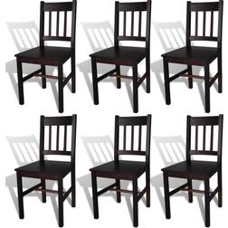 vidaXL wooden Kitchen Chair 86cm 6pcs