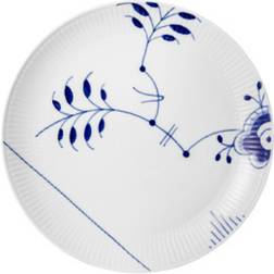 Royal Copenhagen Blå Mega Riflet Flad tallerken 23cm
