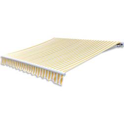 vidaXL Luifeldoek 3x2.5 m Canvas Blauw en Wit 250x300cm