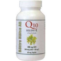 Bättre hälsa Q10 200mg + Selen + E 60 st