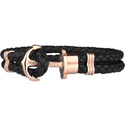 Paul Hewitt Phrep Läderarmband 17cm - Svart/Roseguld