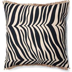 Classic Collection Zebra Coussin de Décoration Complet Noir (50x50cm)