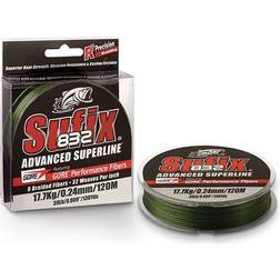 Sufix Braid 832 0.38 MM. trecciato da 250M vis green