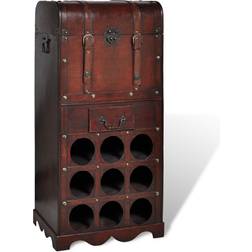 vidaXL Antique Wooden Range-bouteilles 27x79cm