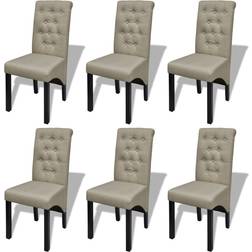vidaXL Fabric Köksstol 95cm 6st