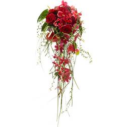 Bloomit Dråbeformet Brudebuket - Rød