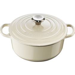 Le Creuset Creme Signature Round med låg 20cm