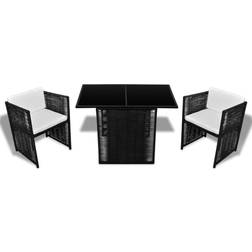 vidaXL 40925 Juego de comedor de patio, 1 Mesa incl. 2 Sillas