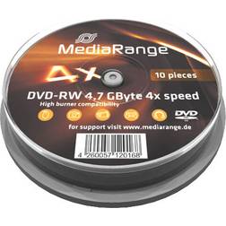 MediaRange 10 x DVD-RW 4.7 Go (120 minutes) 4x spindle