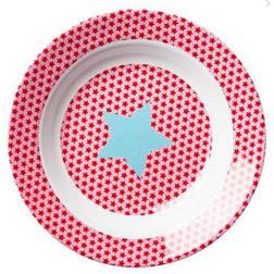 Rice Dyb Tallerken i Melamin Girl Star Print 20cm