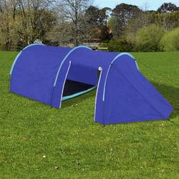 vidaXL Tenda da Campeggio per 4 Persone Blu Marino/Azzurro