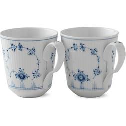 Royal Copenhagen Blue Fluted Plain Krus 37cl 2stk