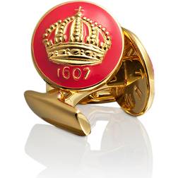 Skultuna Crown Italian Racing Cufflinks - Gold/Red