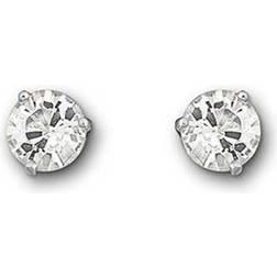 Swarovski Rhodium Earrings - Silver/Transparent