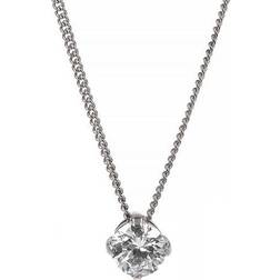 Astrid & Agnes Ida Short Necklace - Silver/Transparent
