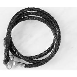 Skultuna The Key Läderarmband M - Svart/Stål