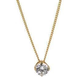 Astrid & Agnes Ida Short Necklace - Gold/Transparent
