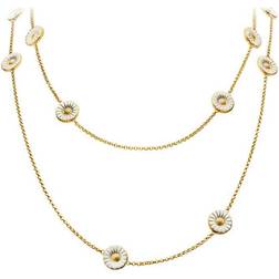 Georg Jensen Daisy Necklace - Gold/White