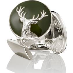 Skultuna The Hunter Deer Cufflinks - Silver/Green