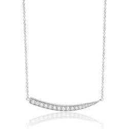 Sif Jakobs Pila Grande Necklace - Silver/White